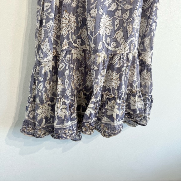 Alicia Bell tunic mini dress floral print sheer purple silk blend, Childrens 10 - Picture 4 of 11